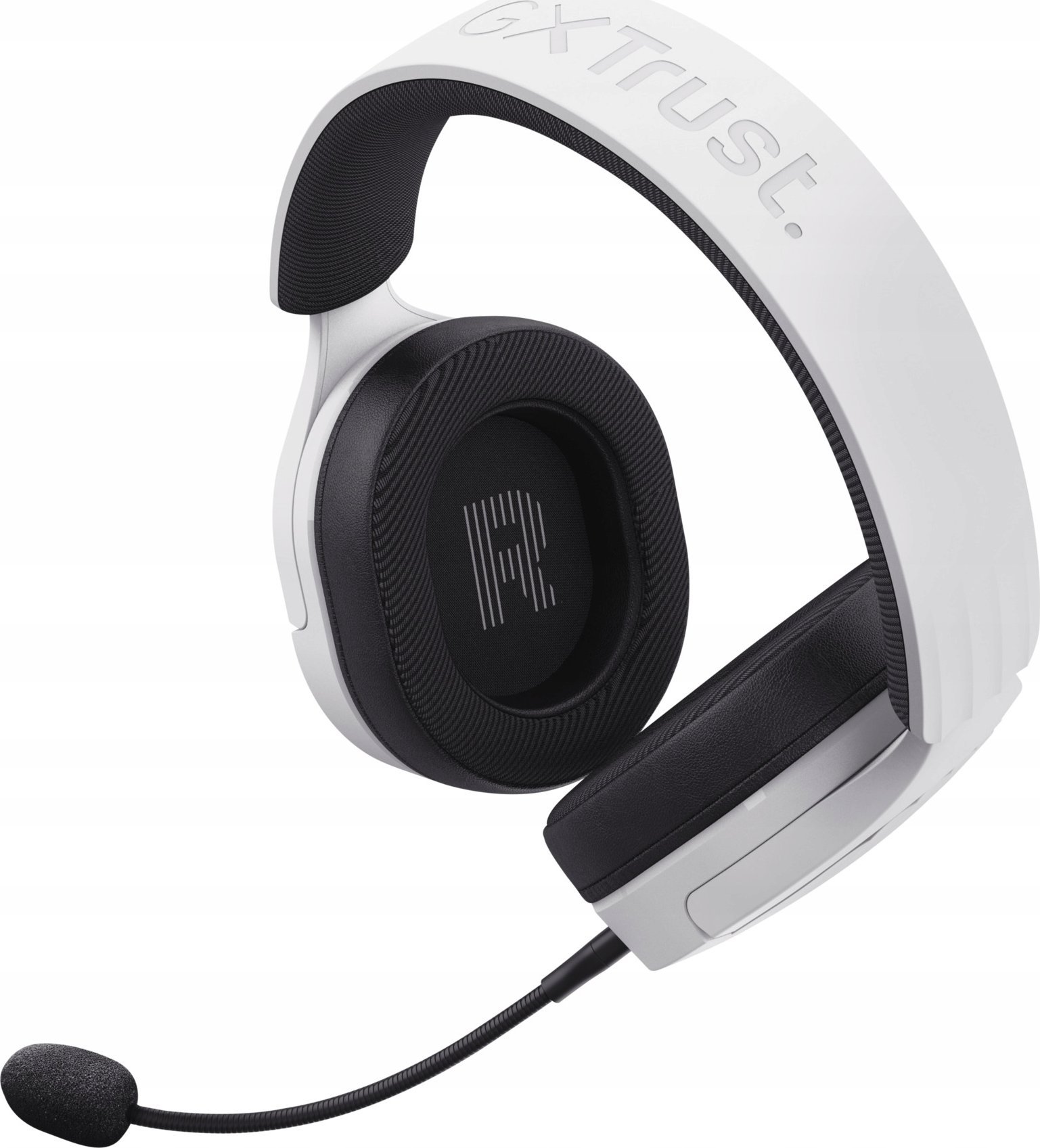 Kufje gaming Trust GXT 491W FAYZO, pa tela dhe me kabllo, USB C Bluetooth, të zeza e të bardha