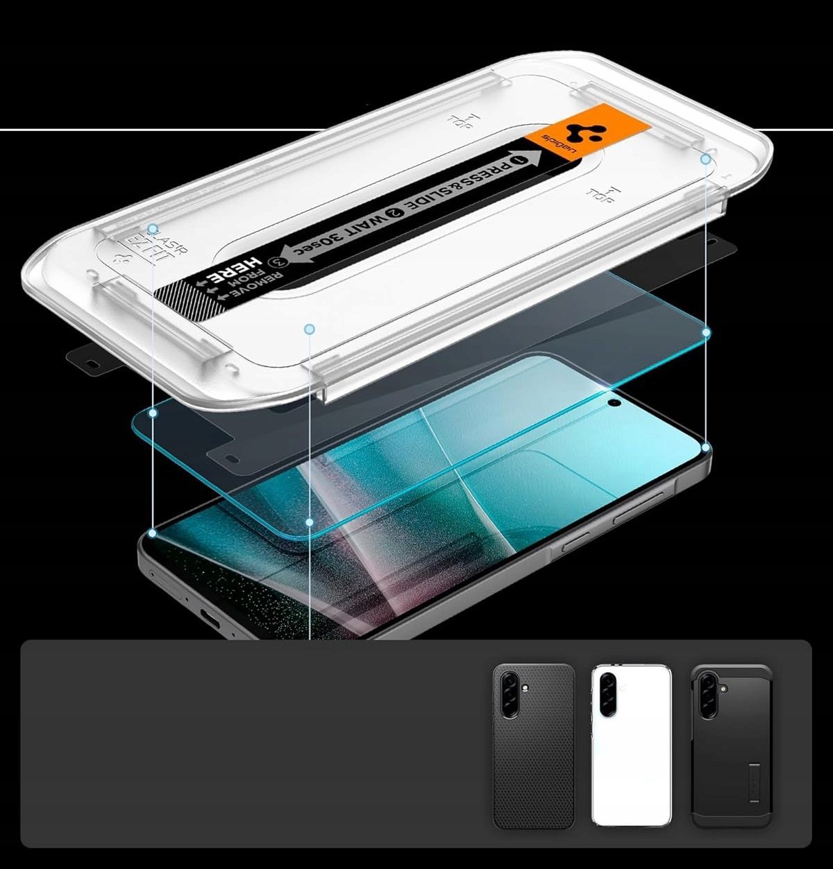 Mbrojtës ekrani Spigen Glass TR EZ Fit, 2 copë, për Samsung Galaxy A36 5G, transparent