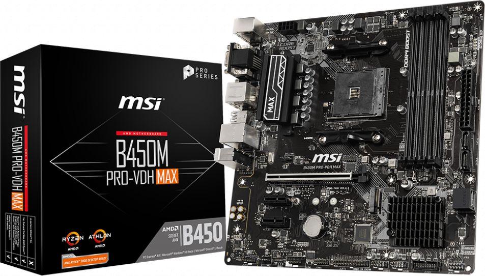 Pllakë amë MSI B450M PRO-VDH MAX