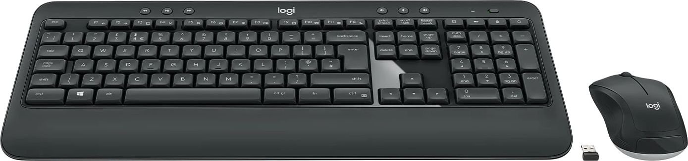 Set tastierë dhe maus me kamerë Logitech MK545 Advanced Brio 100, pa kabllo, Full HD 1080p, i zi