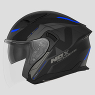 Helmetë motoçiklete Nox N130 Klint, polikarbonat, vizor kundër gërvishtjeve, gri