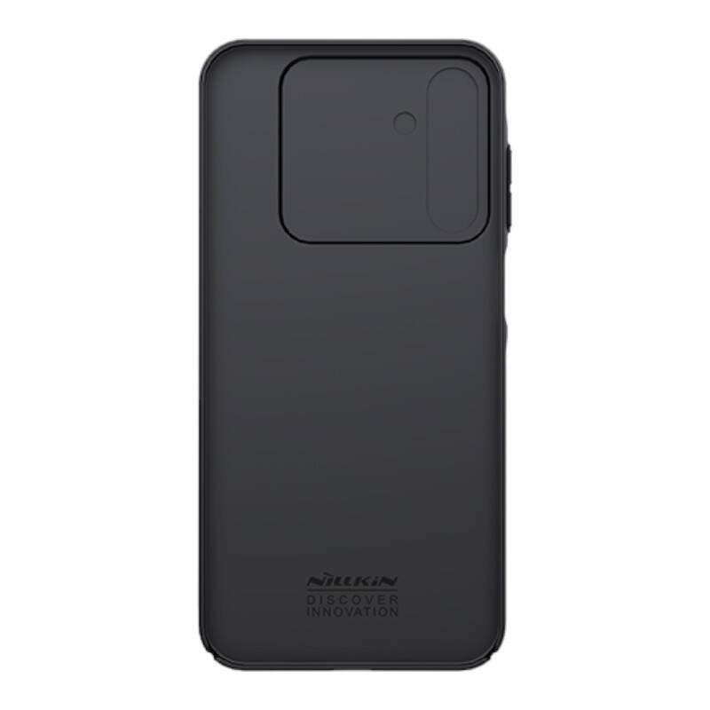 Mbështjellës telefoni Nillkin CamShield për Samsung Galaxy A15 5G, mbrojtje kamere, antirrëshqitës, i zi