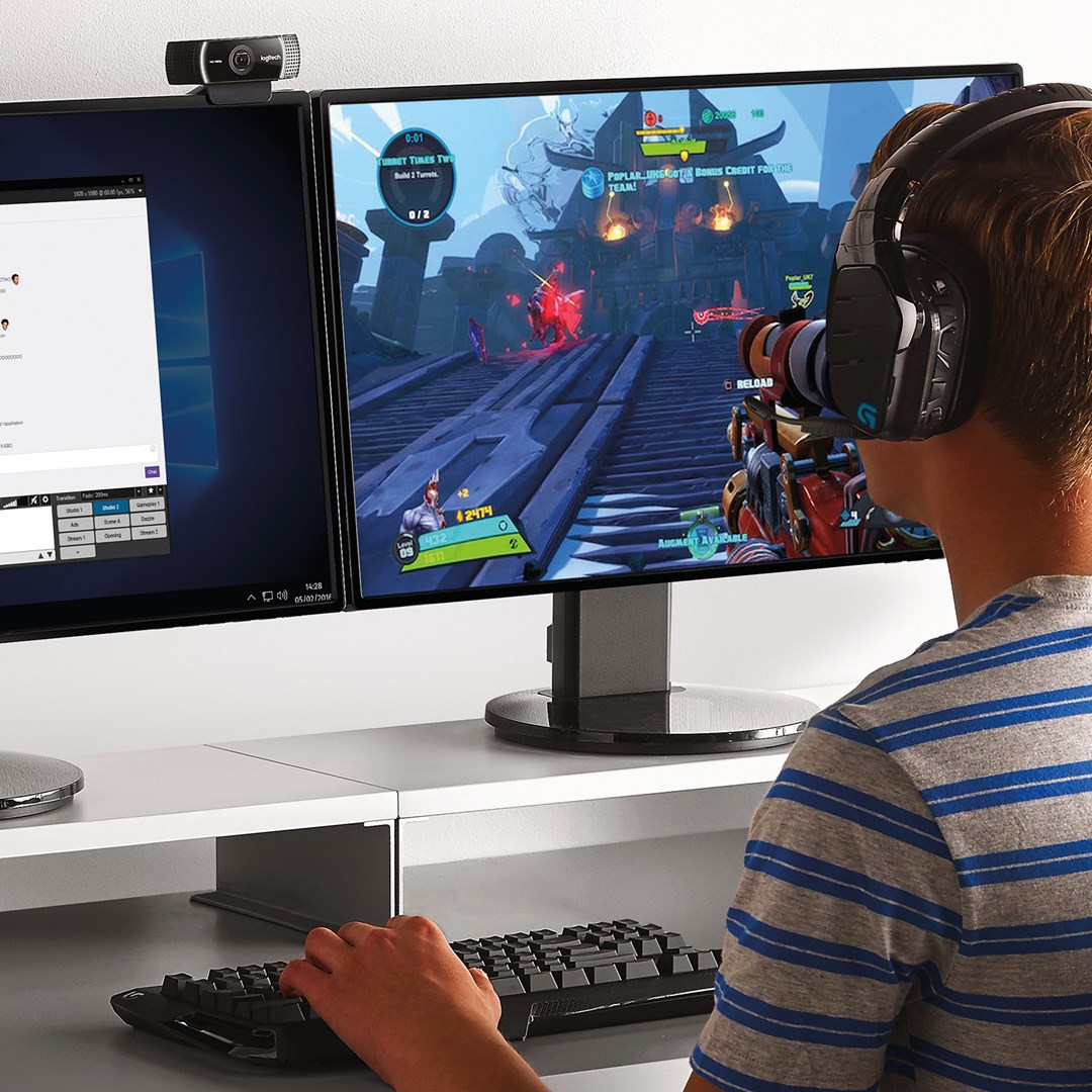 Kamerë Logitech C922, 1080p 60FPS, Auto-focus, e zezë