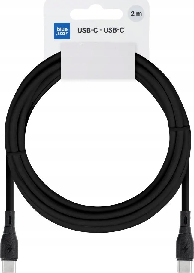 Kabllo karikimi Blue Star Eco PJ73-14-3, USB-C në USB-C, 3A 60W, 2m, e zezë