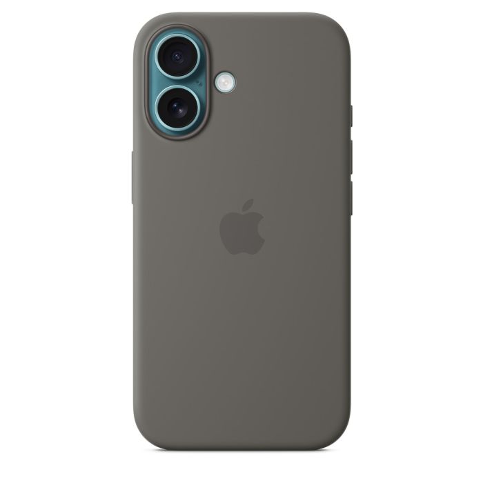 Apple iPhone 16 Silicone Case with MagSafe, Stone Gray 3