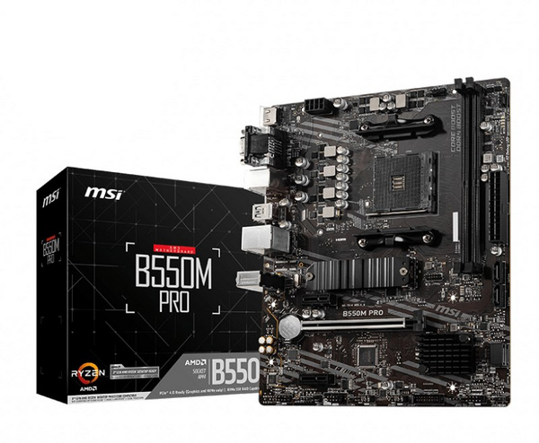 Pllakë amë MSI B550M PRO AMD B550 Socket AM4 micro ATX
