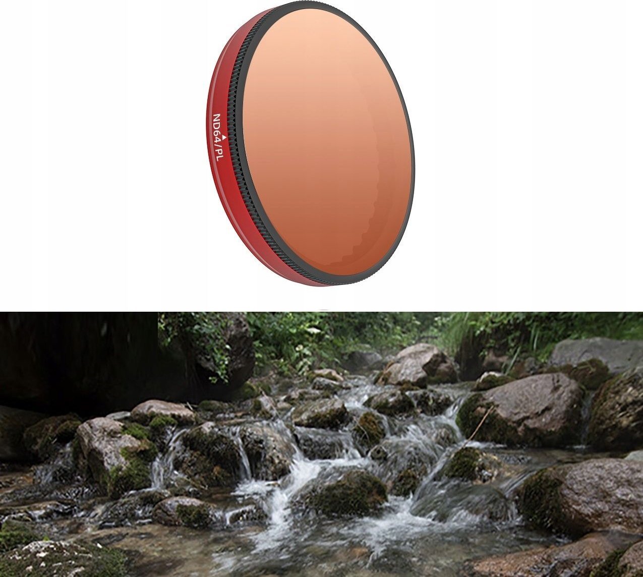 Filtër hibrid Sunnylife PL ND64 për DJI Osmo Action 5 Pro 4 3, transparent