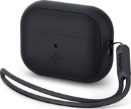 Mbështjellëse Spigen Silicone Fit Strap për AirPods Pro 2, silikoni, me rrip, e zezë