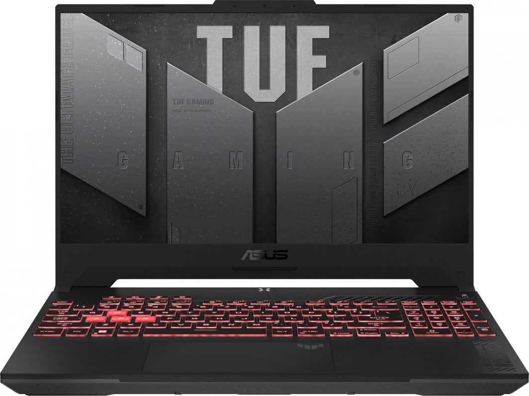 Laptop ASUS TUF Gaming A15, 15.6", AMD Ryzen 9 8945HS, 16 GB RAM, 1 TB SSD, NVIDIA GeForce RTX 4070, i zi dhe i hirtë
