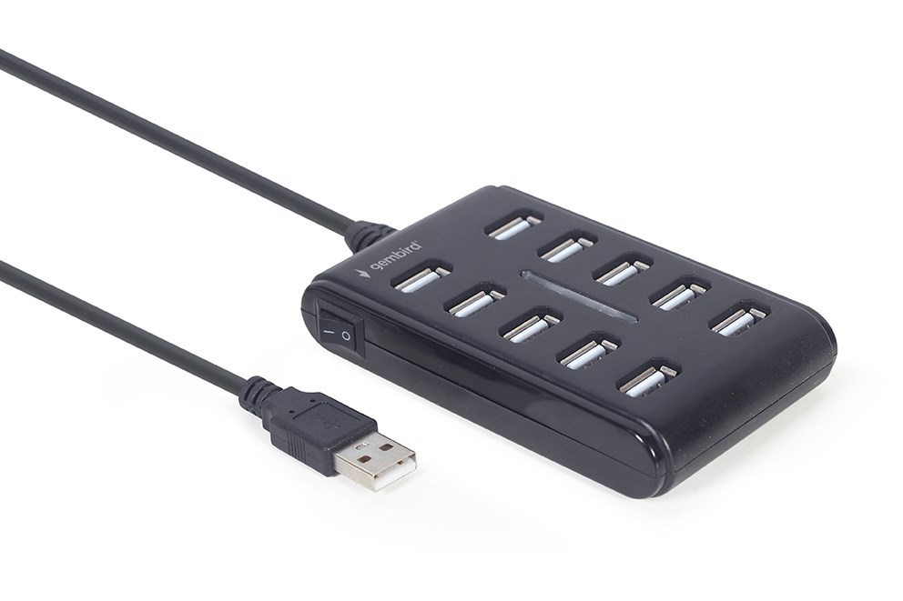 USB Hub Gembird, 10 porte USB 2.0, i zi