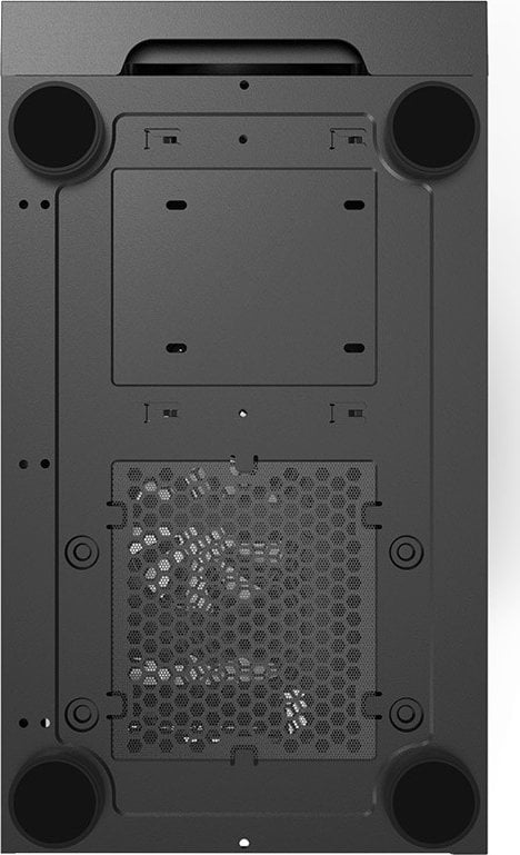 Kasë Montech X3 TG RGB, e zezë, Midi Tower