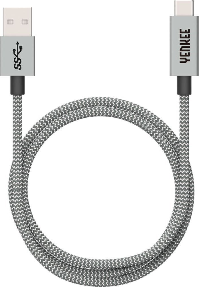 Kabllo USB C Yenkee YCU 311, USB 3.1 Gen 1, 5 Gb/s, gri