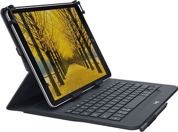 Mbajtëse me tastierë për tableta Logitech Universal Folio, 9-10 inç, e zezë