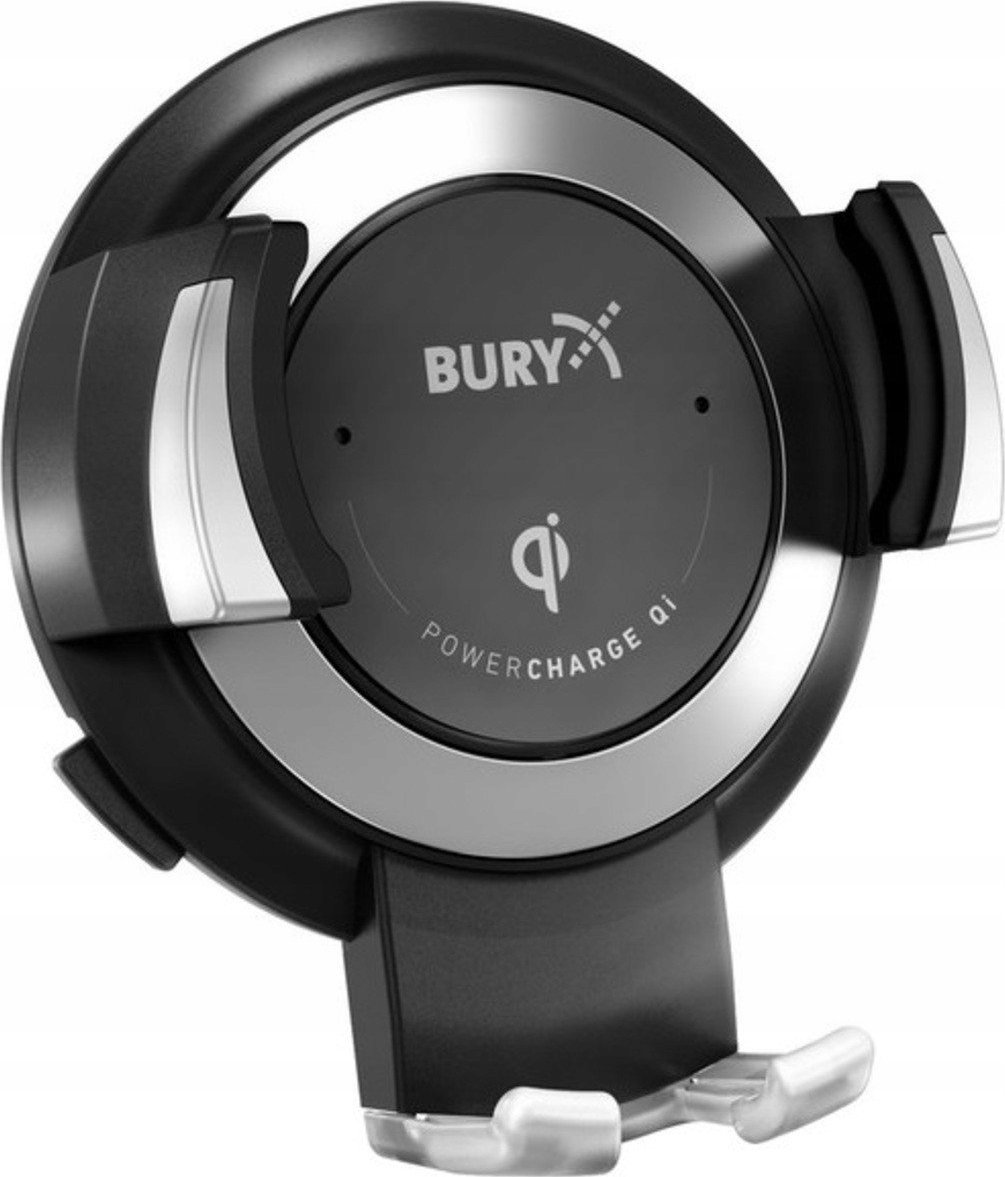 Mbajtës telefoni Bury PowerCharge Qi, karikim wireless 5W, USB Type C, i zi