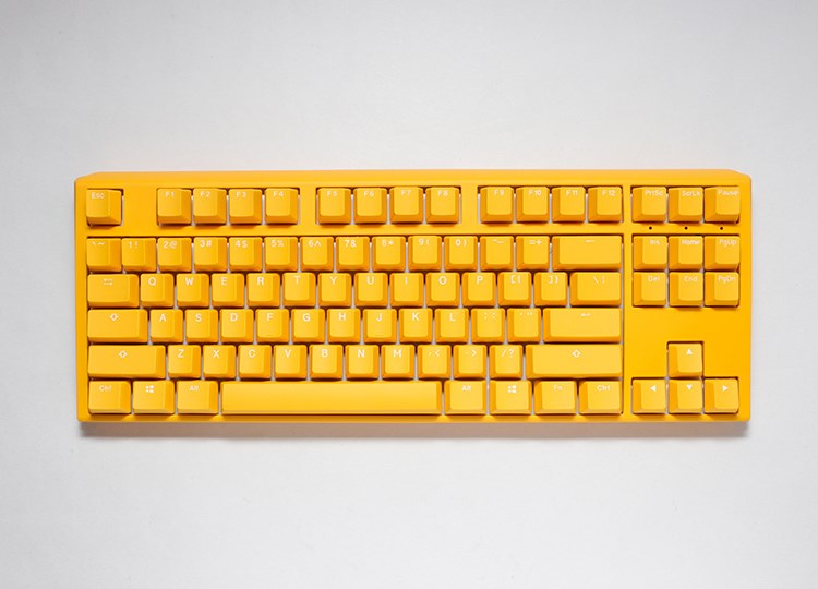 Tastierë lojërash Ducky One 3 Yellow TKL, RGB LED, Cherry MX Red, e verdhë