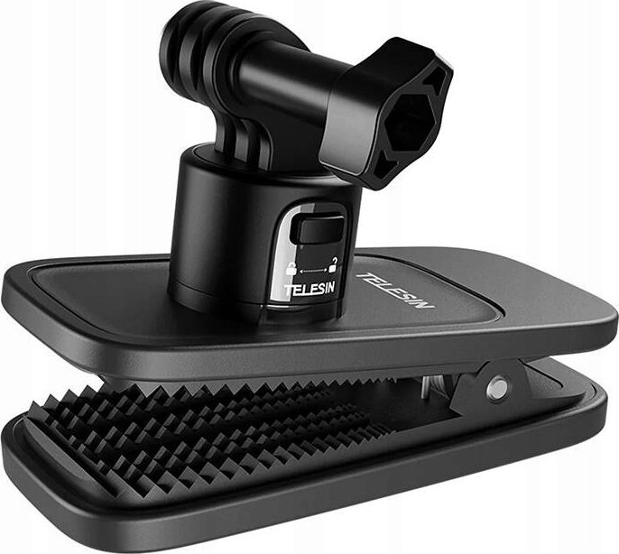 Mbajtëse shpine për kamera sportive Telesin Backpack Mount, rrotulluese, magnetike, e zezë