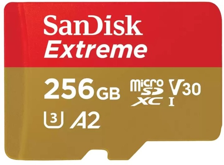 Kartë memorie SanDisk Micro (SDXC) SanDisk Extreme 256GB 190MB/s UHS-I U3 + përshtatës SD