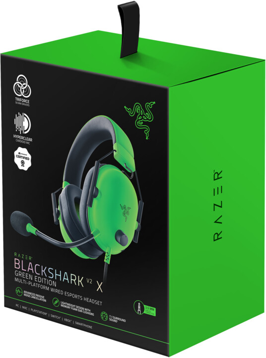 Kufje Razer BlackShark V2 X, të gjelbra