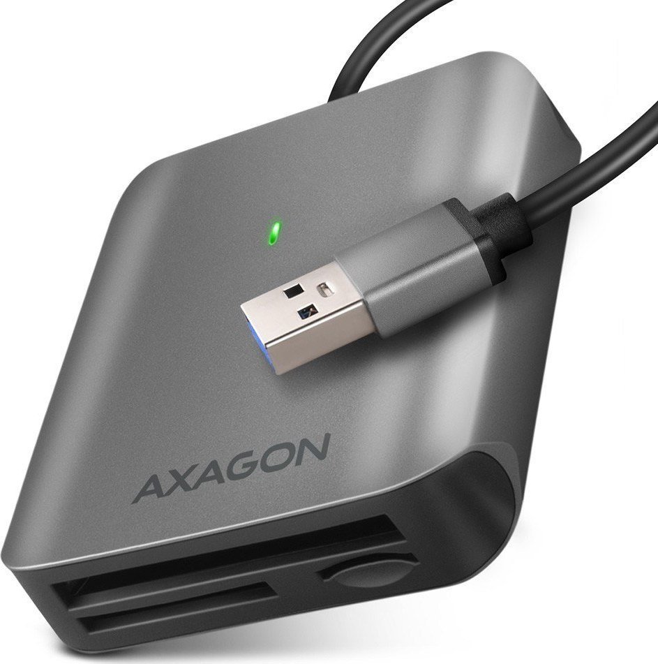 Lexues kartash Axagon CRE-S3, USB-A 3.2 Gen 1, 3 slote SD microSD CF, gri