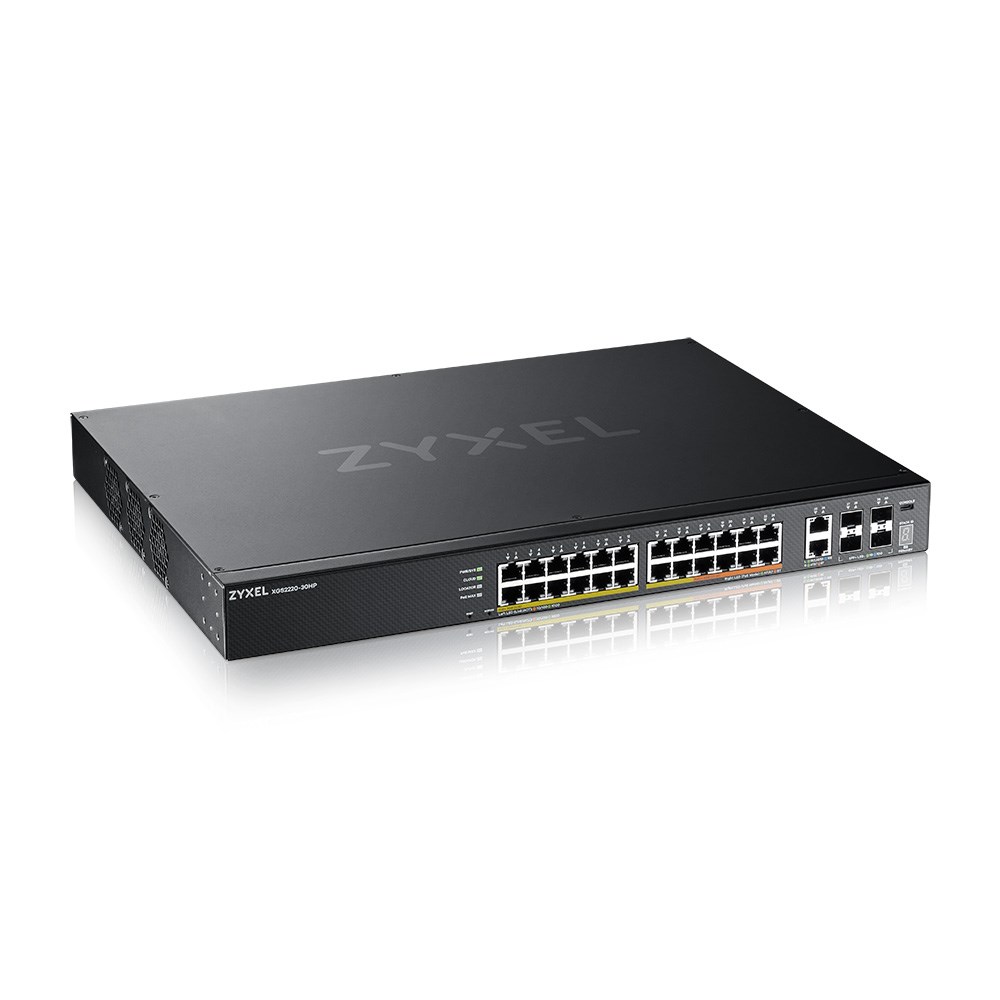 Switch Zyxel XGS2220-30HP, 24 porta Gigabit, PoE+, 10G, i zi
