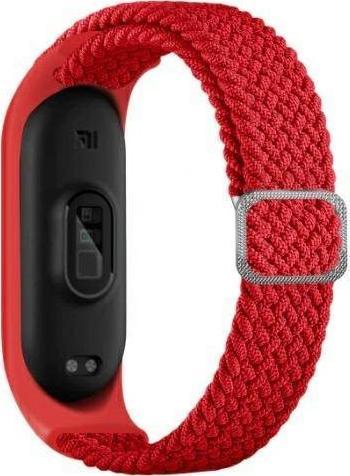 Rrip dore Beline Textile për Xiaomi Mi Band 5 6, tekstil, i kuq