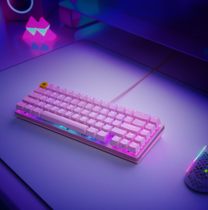 Tastierë Glorious GMMK 2 Compact, Glorious Fox, US, rozë