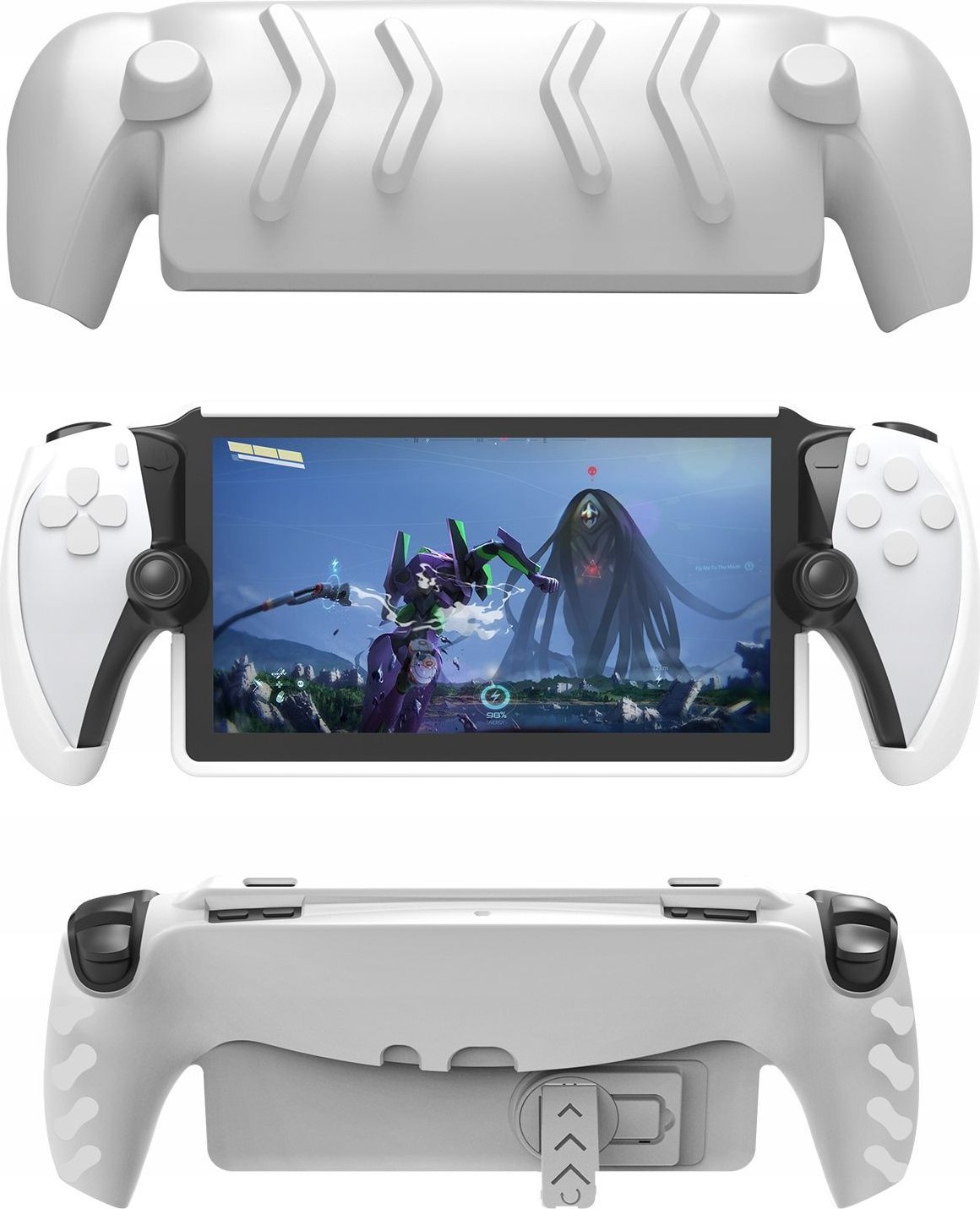 Mbulesë 2 në 1 JYS-P5188 për Sony PlayStation PS Portal, mbrojtje përpara dhe pas, e bardhë