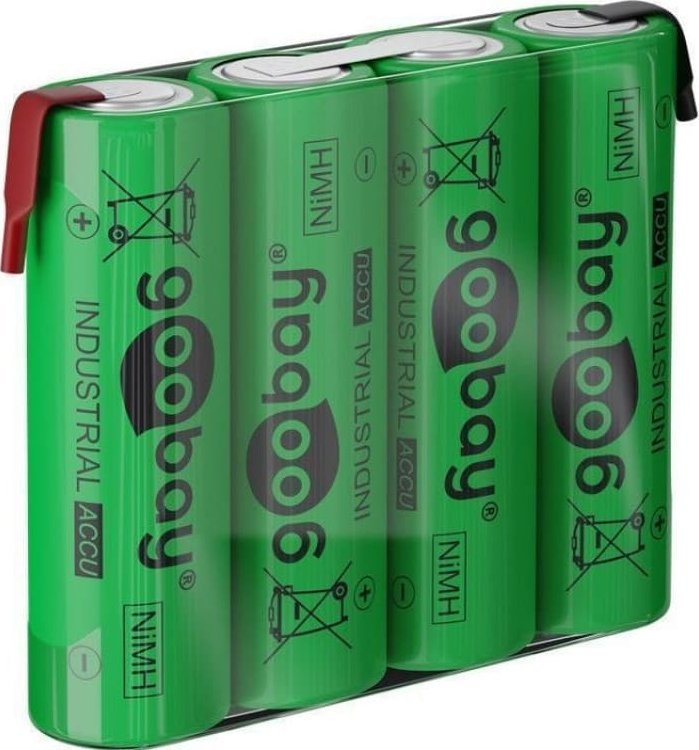 Bateri rimbushëse Goobay 4x AA NiMH, 2100 mAh, 4.8 V, e gjelbër