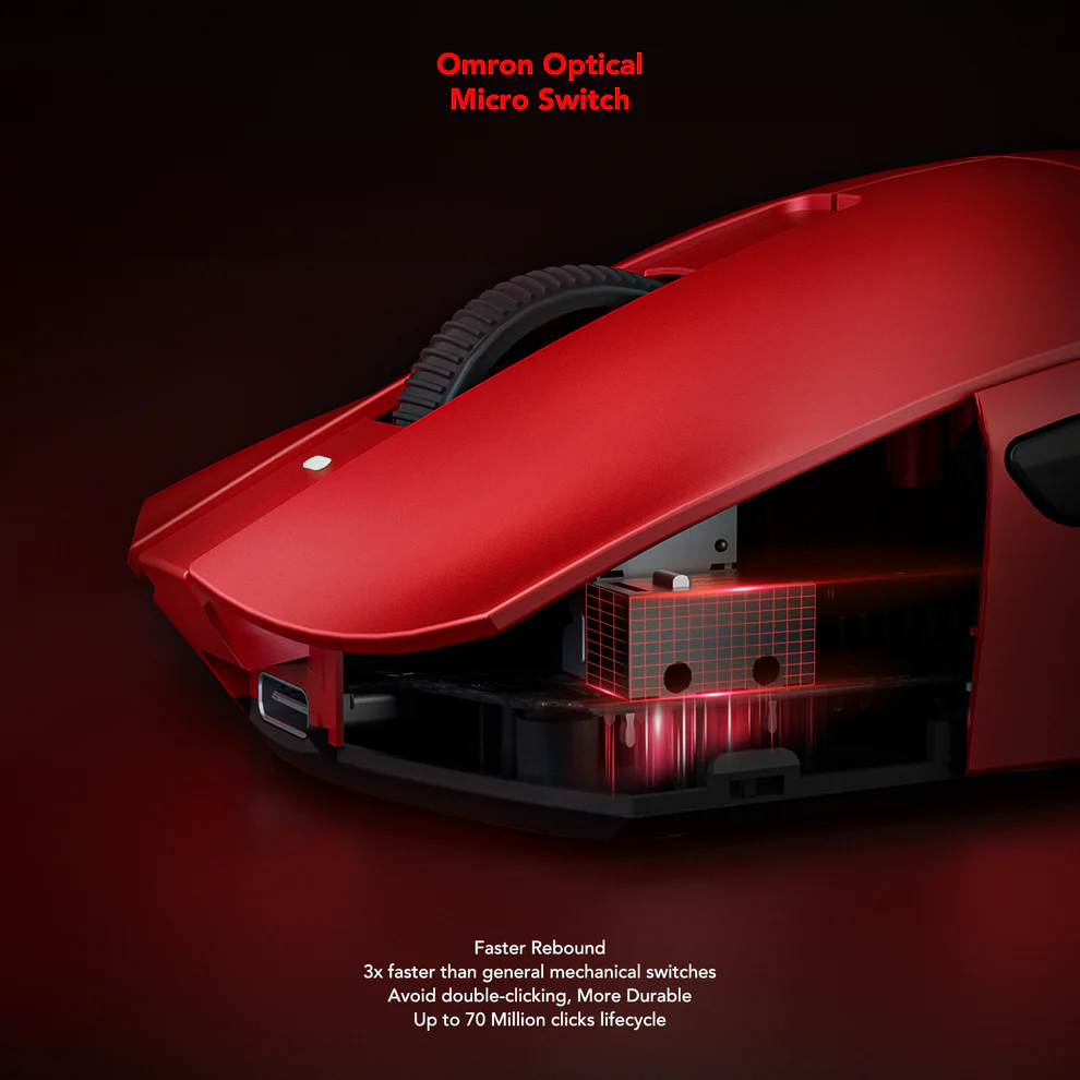 Maus Kysona Jupiter Ultra dual 8k, i kuq