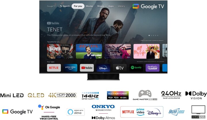 Televizor TCL 55C845 - 55" (139cm), 4K UHD, i zi
