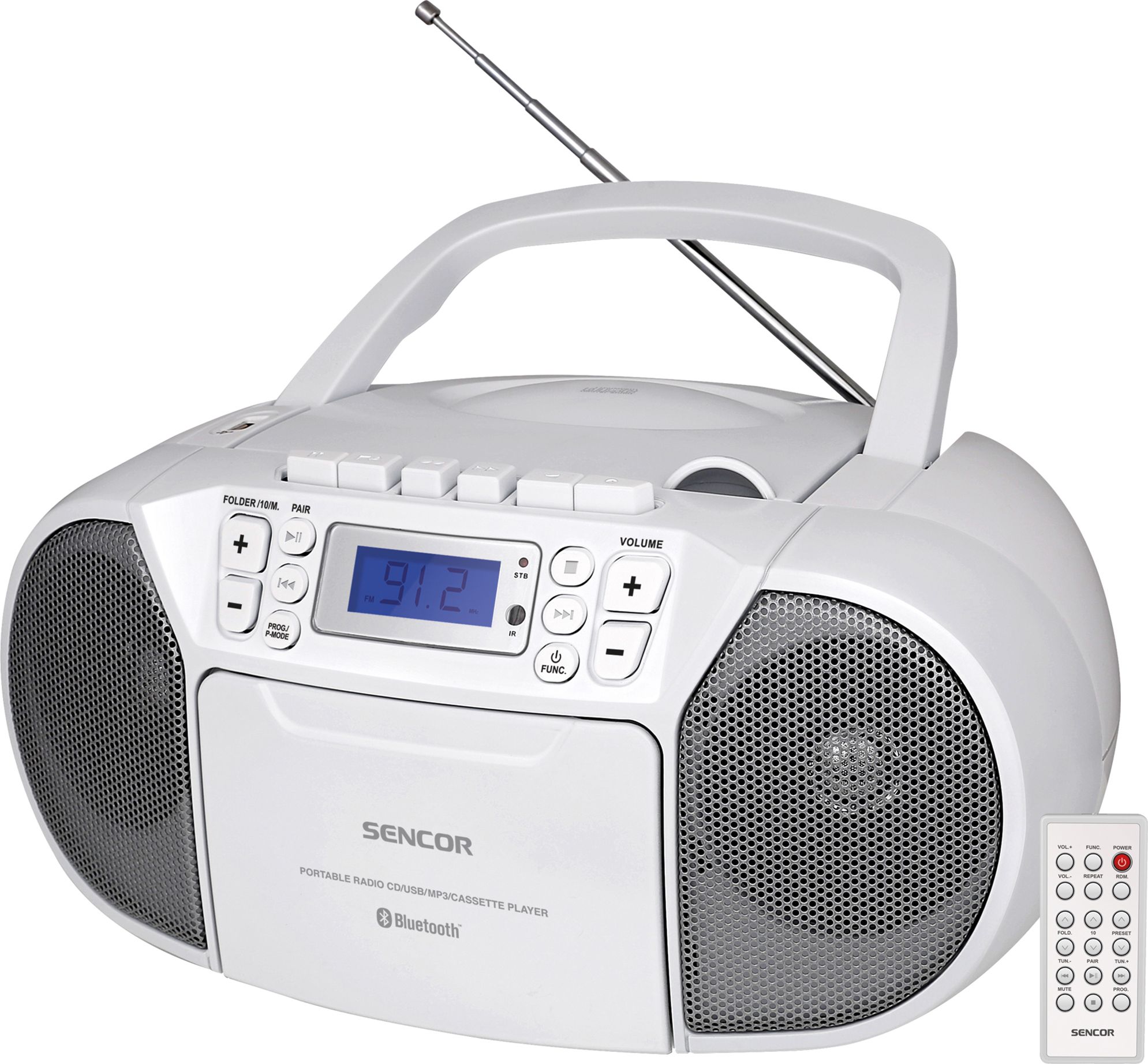 Radio CD player Sencor SPT 3907 W, Bluetooth, USB, i bardhë