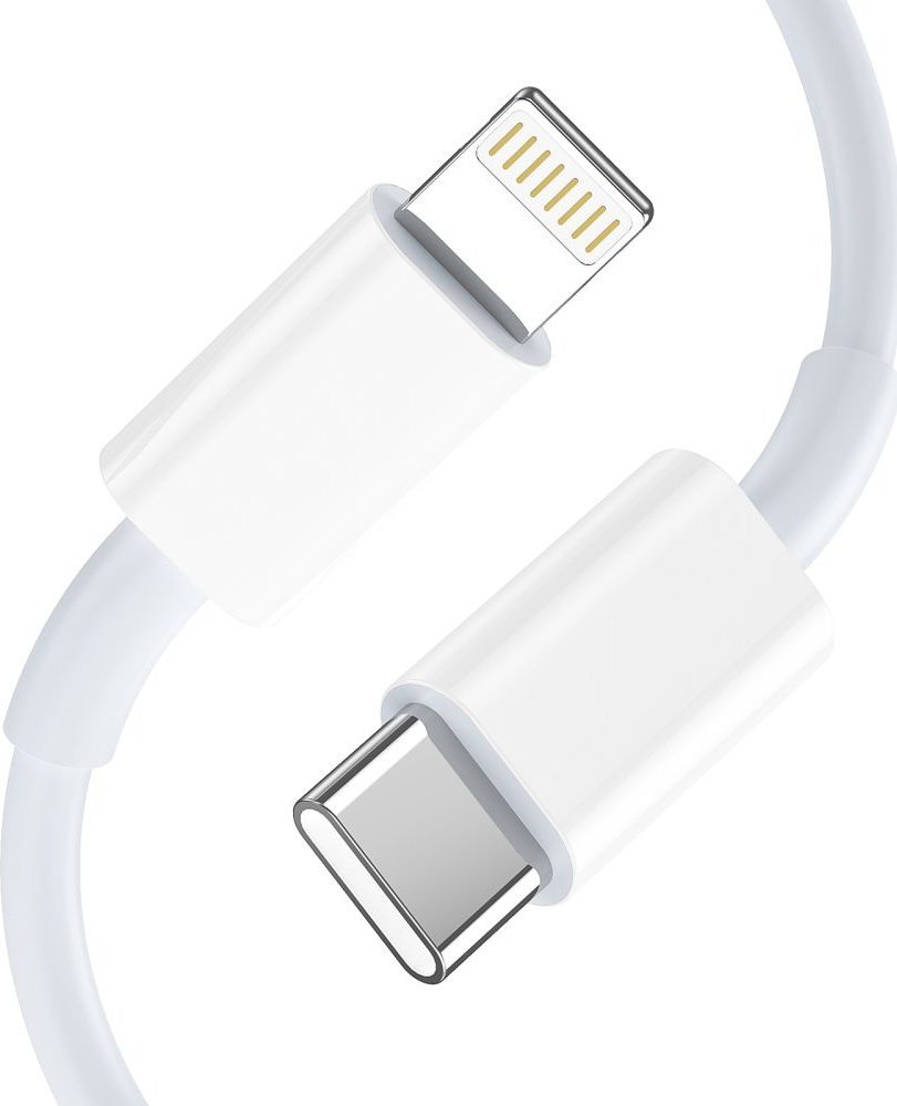 Karikues rrjeti Tech-Protect C35W, 35W PD, 2 porta USB-C me kabllo Lightning 1m, i bardhë