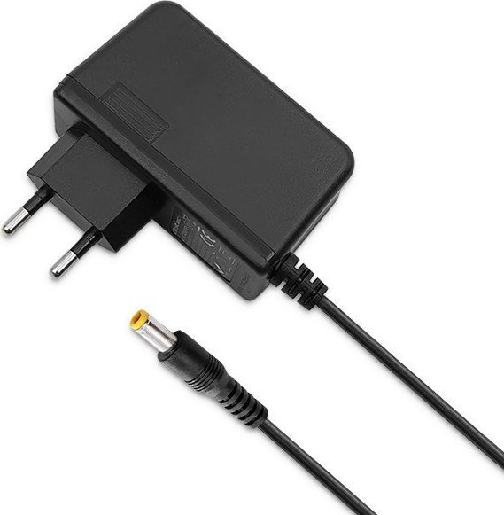 Adaptor rryme Qoltec Plug in, 19W 9V 2.1A, prizë 5.5x2.5, i zi