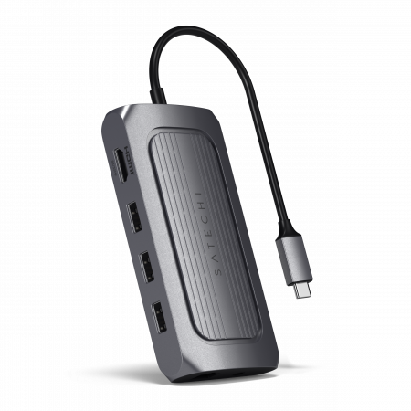  Multiport Satechi Aluminium USB4 8K HDMI, сива боја