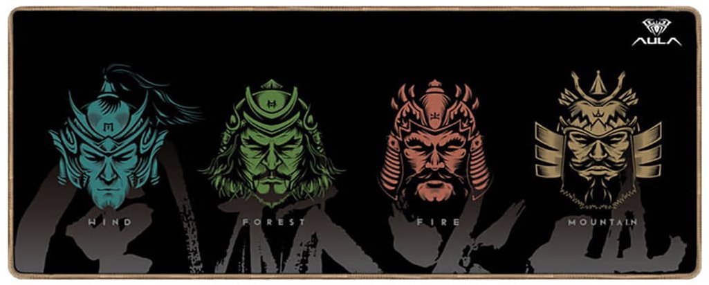 Mousepad AULA MP-WFFM, sipërfaqe Speed, i zi