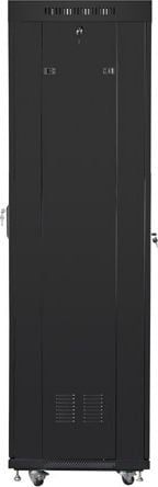Мрежен кабинет Lanberg Standing Cabinet 19" FF01-6642-12BL, 42U, панел за вентилација, црн