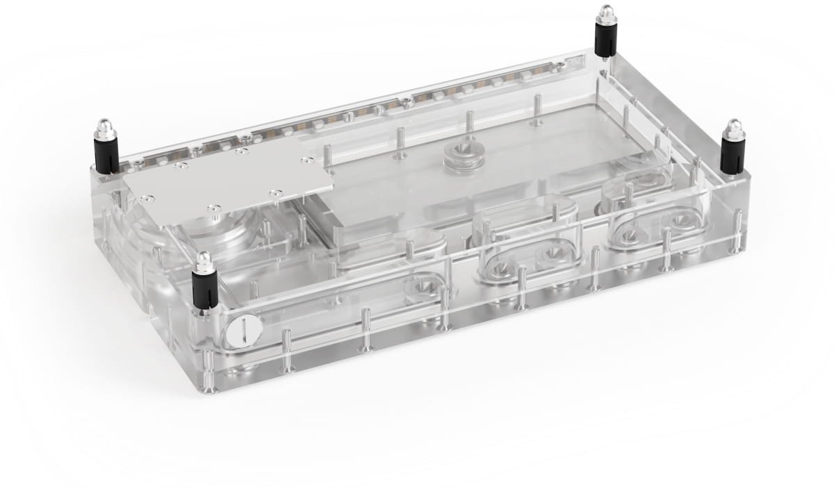 Pllakë shpërndarëse uji Alphacool Core Distro Plate 280 VPP D5 Left, për radiator 280mm, transparente