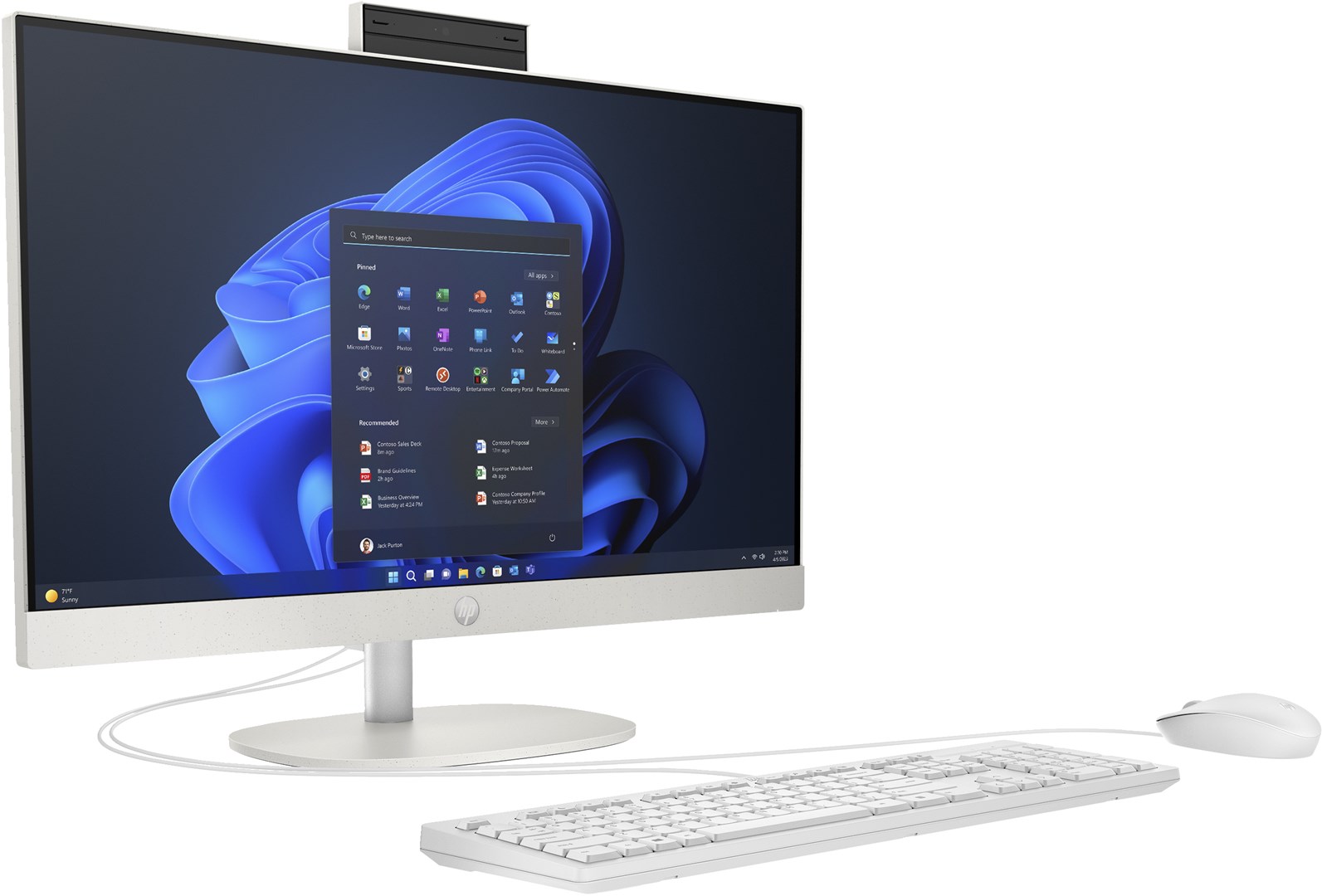 Kompjuter All in One HP ProOne 240 G10, 23.8" Full HD, Intel Core i3 N300, 8GB RAM, 512GB SSD