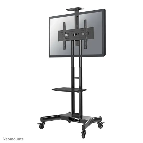 Stativ dyshemeje për TV Neomounts NM-M1700BLACK, 32" 75", rregullim lartësie, me rrota, i zi