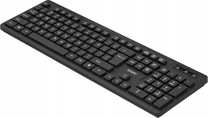 Tastierë wireless Savio KB-02, 2.4 GHz, USB, e zezë