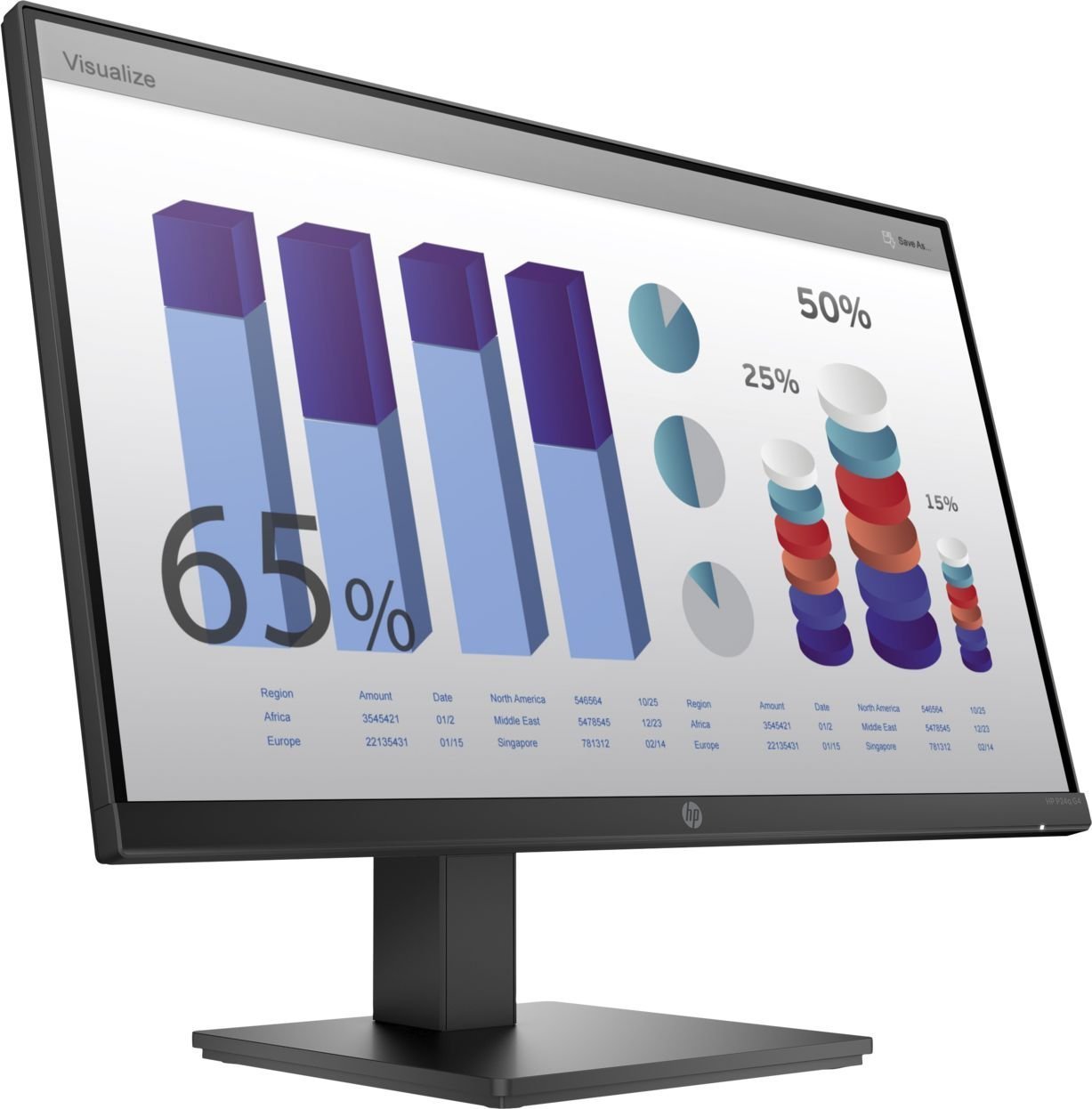 Monitor HP P24q G4, 23.8", QHD 2560x1440, i zi