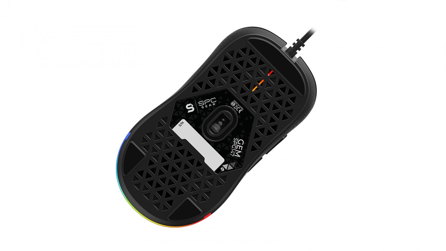 Maus SPC Gear GEM PMW3325 - USB, e zezë