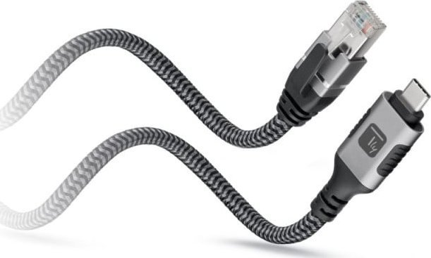 Kabllo rrjeti Techly ICOC U3C-RJ45-030, USB-C në RJ45, Gigabit Ethernet, Cat6, 3m