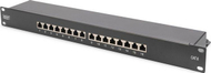 Patch panel rrjeti Digitus CAT 6 Class E, 16 porta, 19", i zi