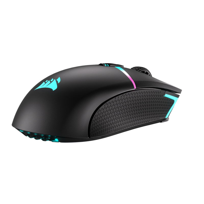 Mouse gaming Corsair Night Sabre Wireless RGB, optik 26000 DPI, RF dhe Bluetooth, i zi