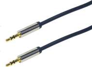 Kabllo audio LogiLink CA10050, Jack 3.5mm në Jack 3.5mm, 0.5m, blu
