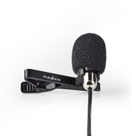 Mikrofon lavalier me kabllo, 3.5 mm, omnidireksional, me ndarës audio