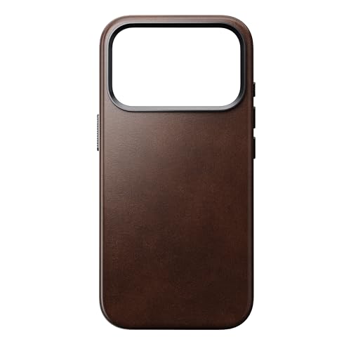 Заштитна кутија NOMAD Traditional Leather, за iPhone 17 Pro, оригинална кожа, MagSafe, кафеава Rustic Brown Horween
