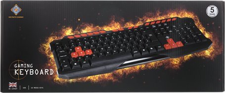 Tastierë gaming Deltaco GAM-024UK, me kabllo USB, madhësi e plotë, e zezë