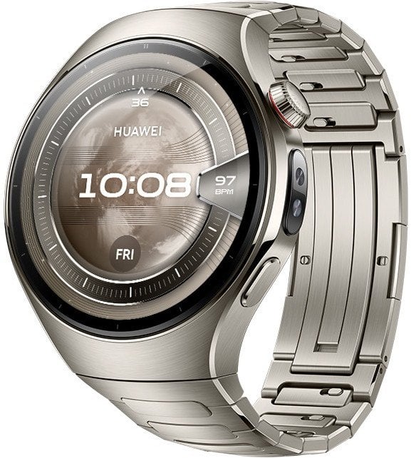 Ora inteligjente Huawei Watch 5, 46mm, ekran 1.5" AMOLED, argjendtë titanium